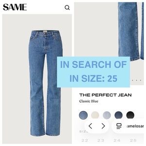 Wanting to buy Same Swim the perfect Jean in size 25, classic blue